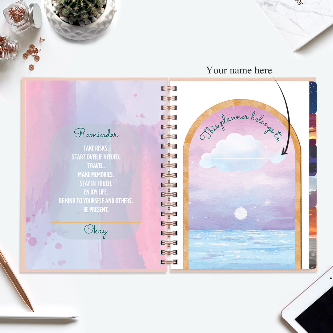 Undated Yearly Planner - Dream, Believe, Achieve Undated Planners June Trading