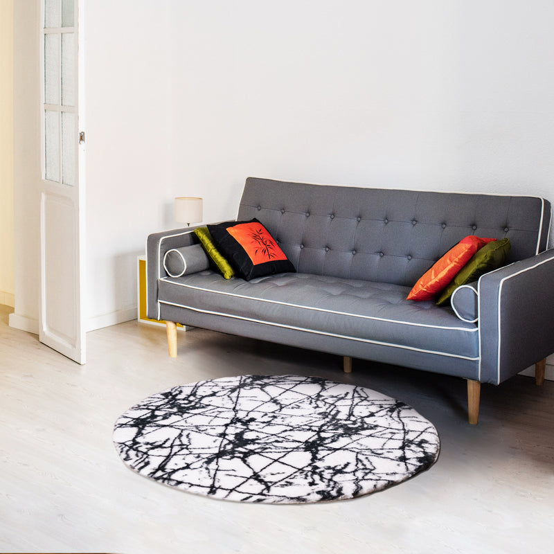 Paint Splatter Design Soft Faux Fur Rug Rugs June Trading