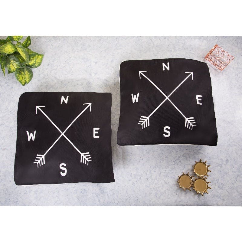 Compass Print Cushion Cover (Set of 2) Cushion Cover June Trading