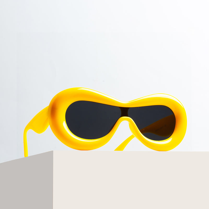 Butter Yellow Groovy Glare Kids Sunglass