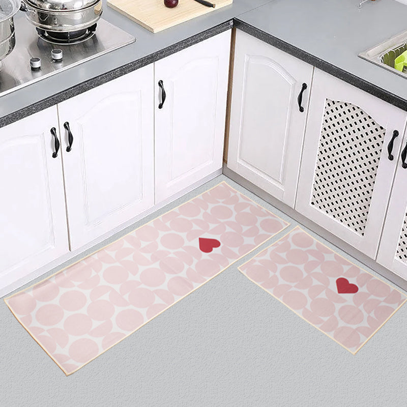 Blush Heart Kitchen Mat (Set of 2)