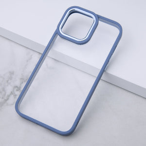 Apple iPhone 13 Acrylic Edge Metallic Transparent Case iPhone 13 June Trading Electric Blue