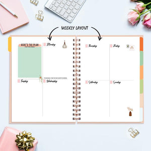 Undated Yearly Planner - Never Apologize For Who You Are Undated Planners June Trading