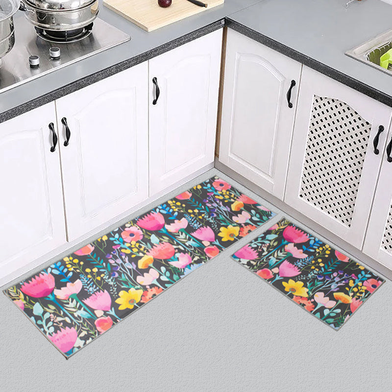 Floral Bloom Kitchen Mat (Set of 2)
