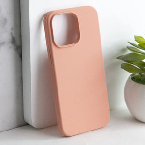 Colour Drop Silicone iPhone 14 Pro Max Case Mobile Phone Cases June Trading Peach Pink