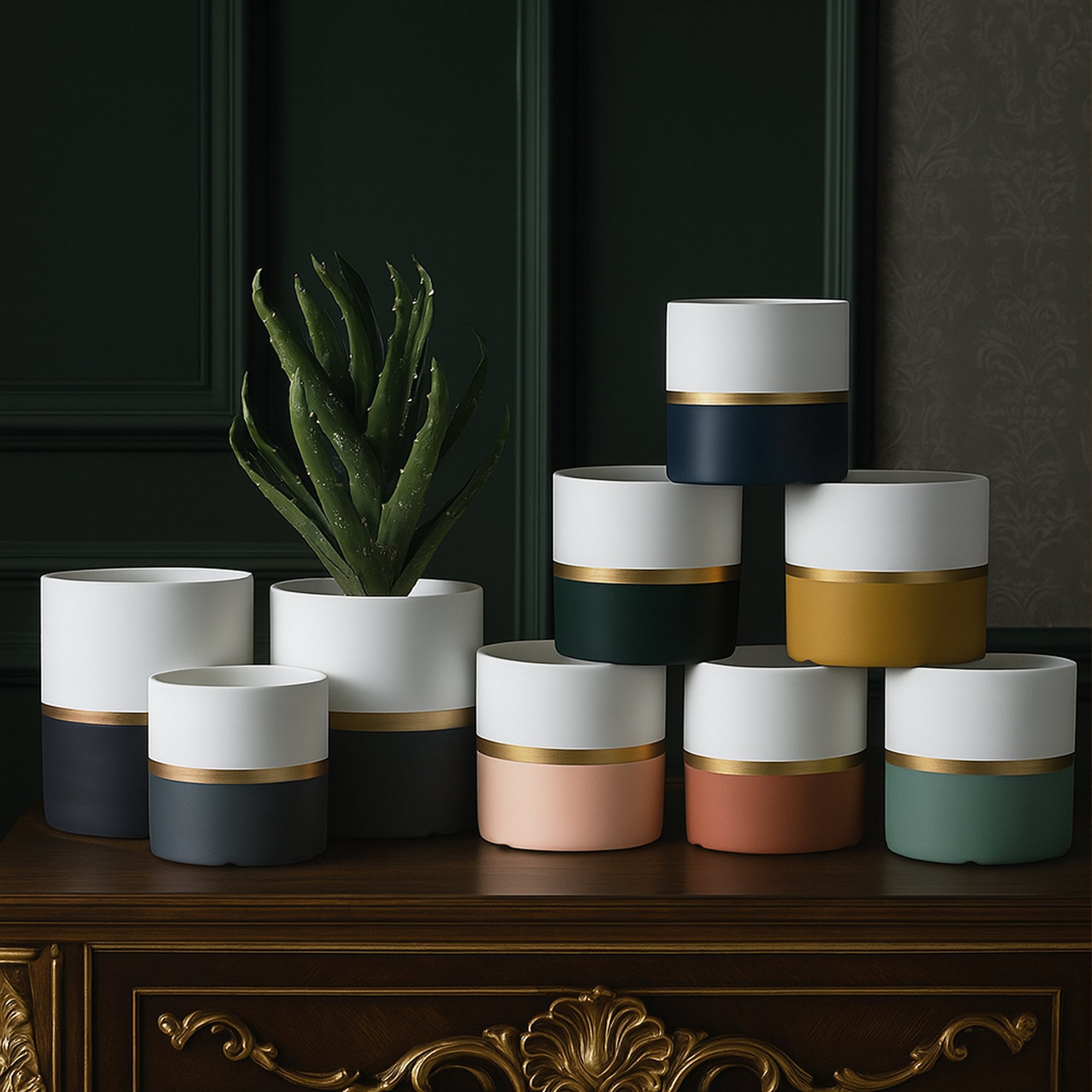 Elegant Pastel Dual Tone Planter