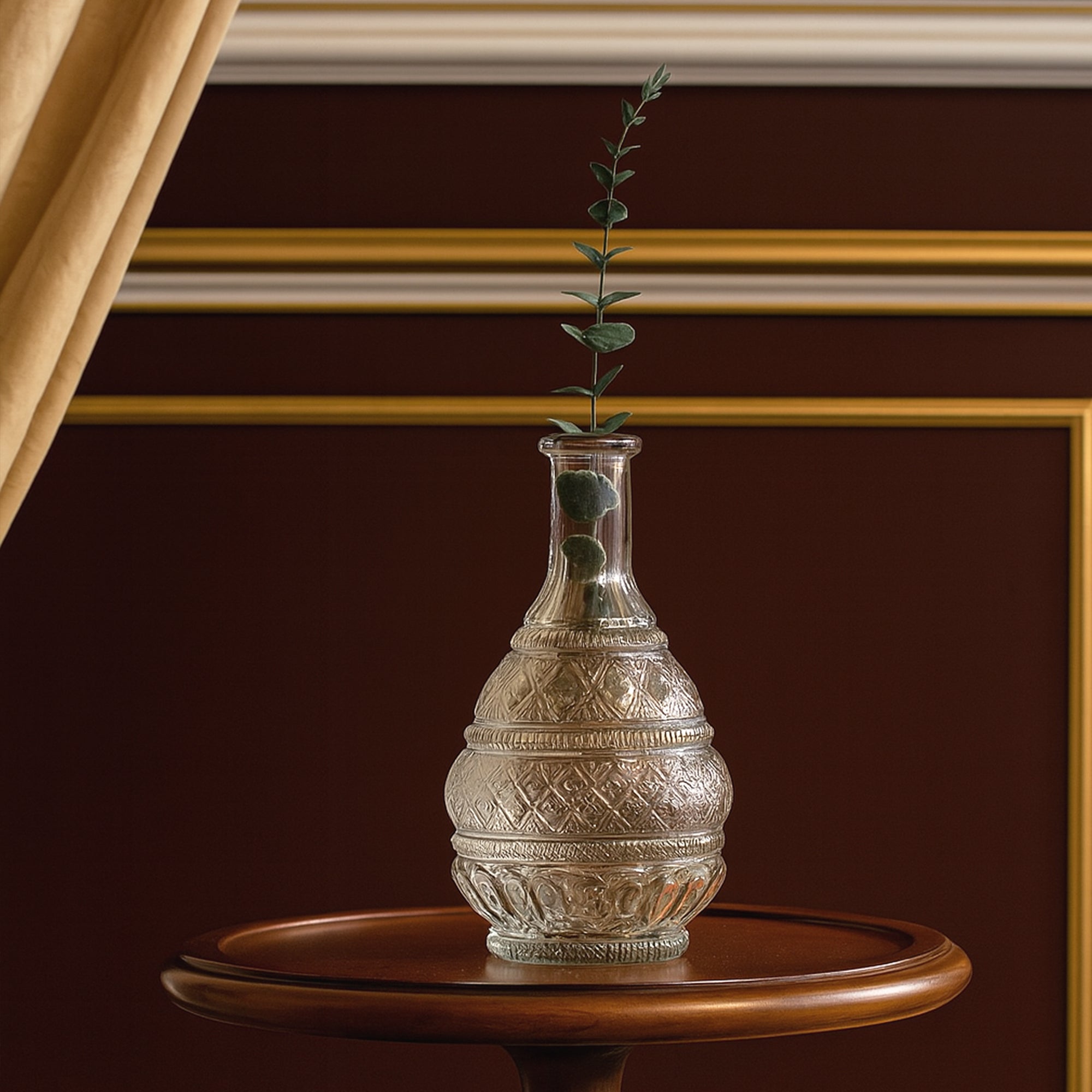 Decanter Embossed Design Vase