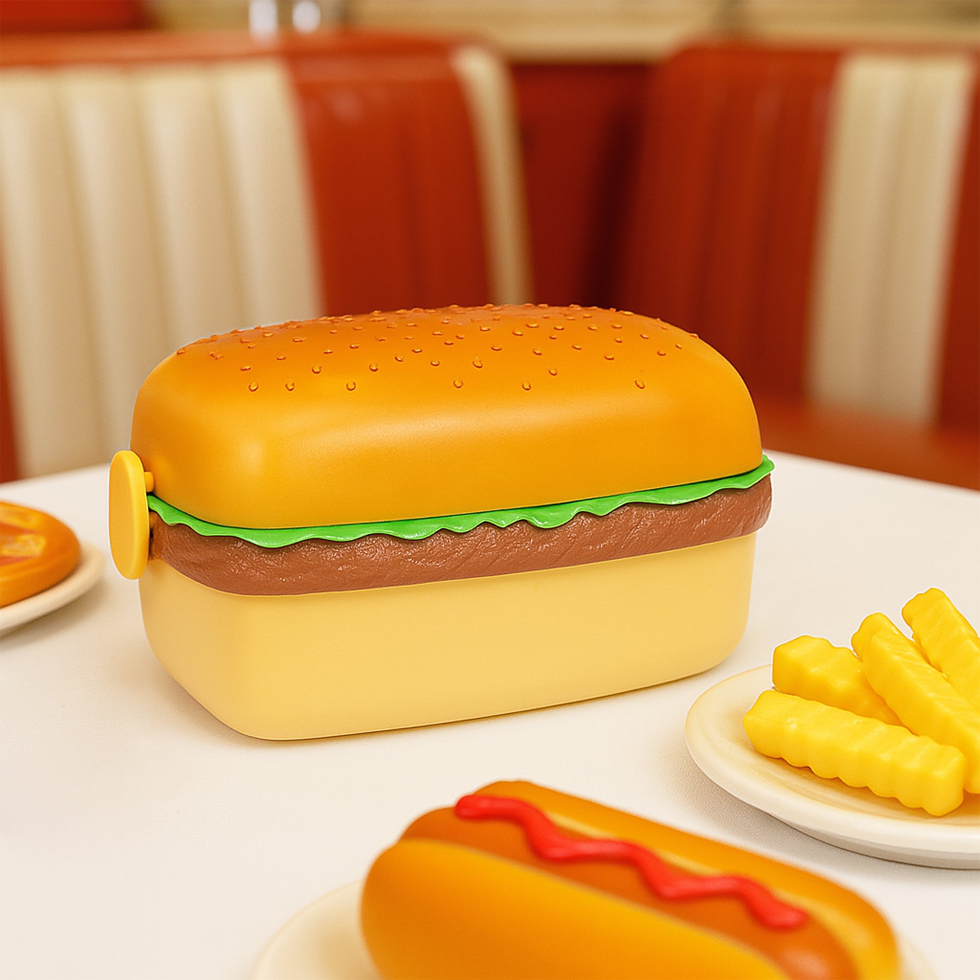 Mega Burger 2-Compartment Lunch Box