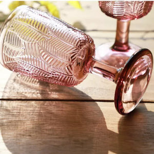 Wine Glass Set of Two Wine Glasses Coral Tree