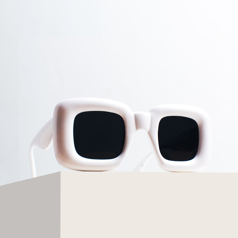 Cotton White Funky Oversized Kid's Sunglasses