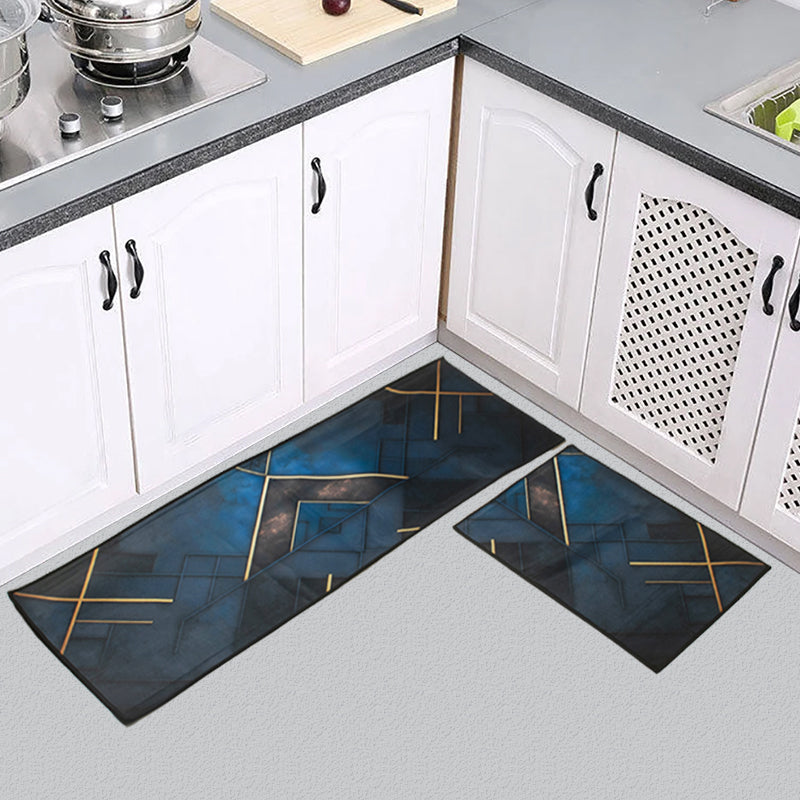 Midnight Geometry Kitchen Mat (Set of 2)