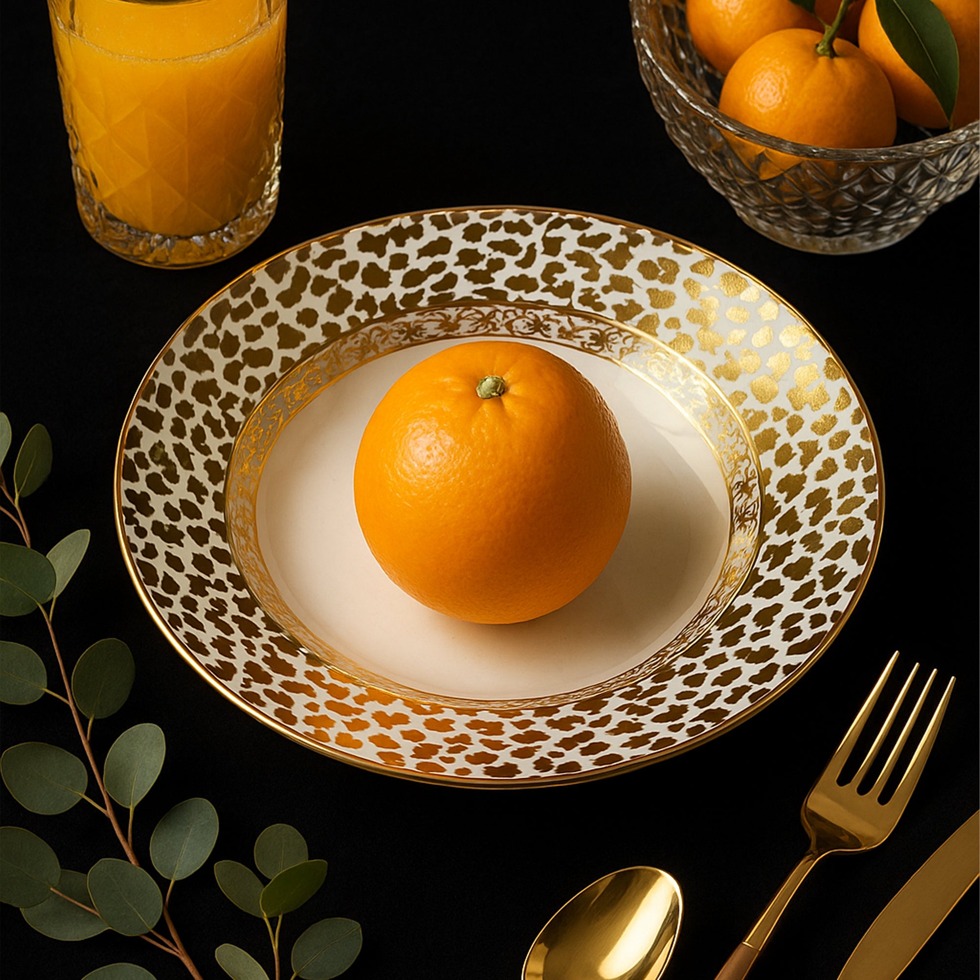 Aurulent Crinkle Pasta Bowl (8 Inches)