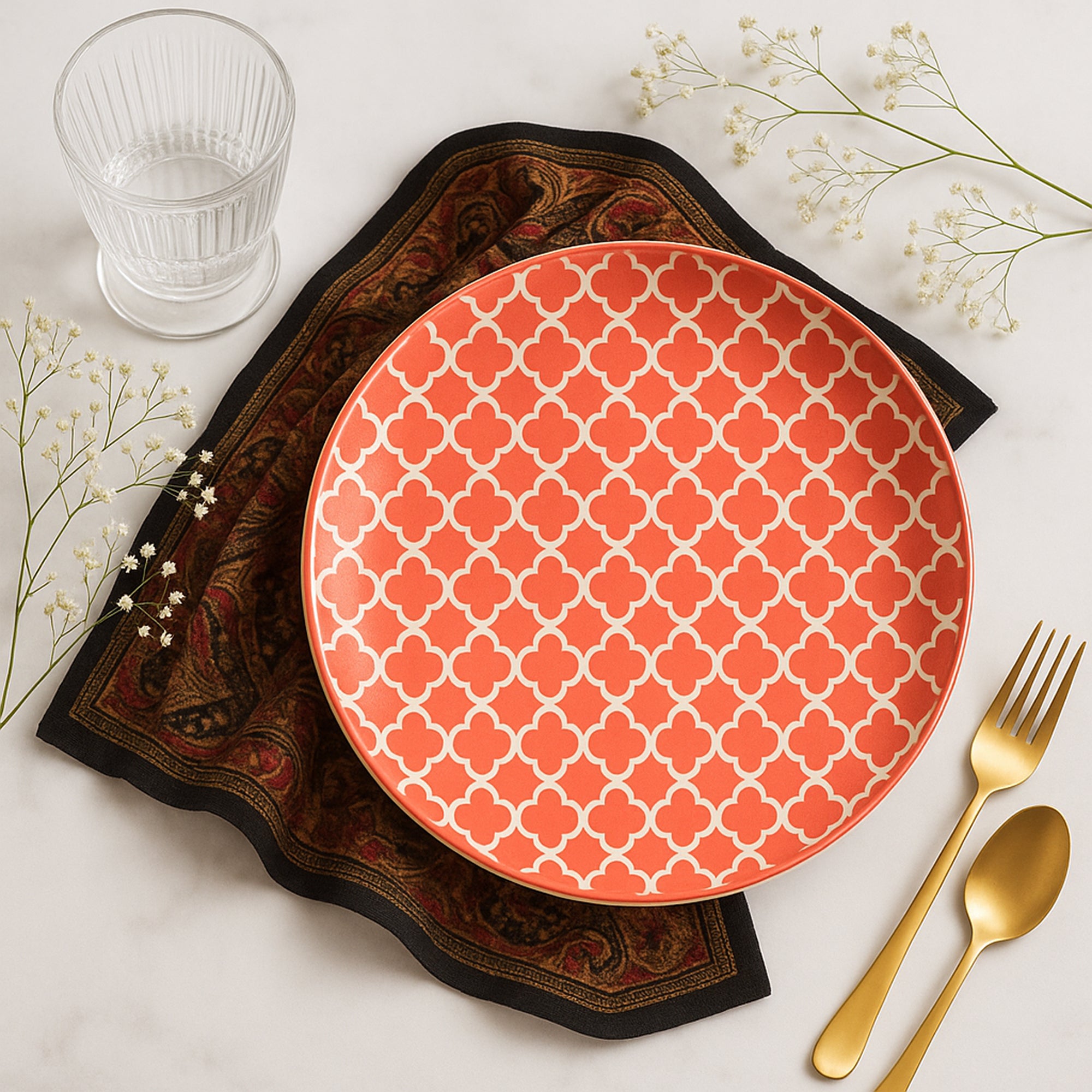 Ogee Pattern Moroccan Dinner Plate