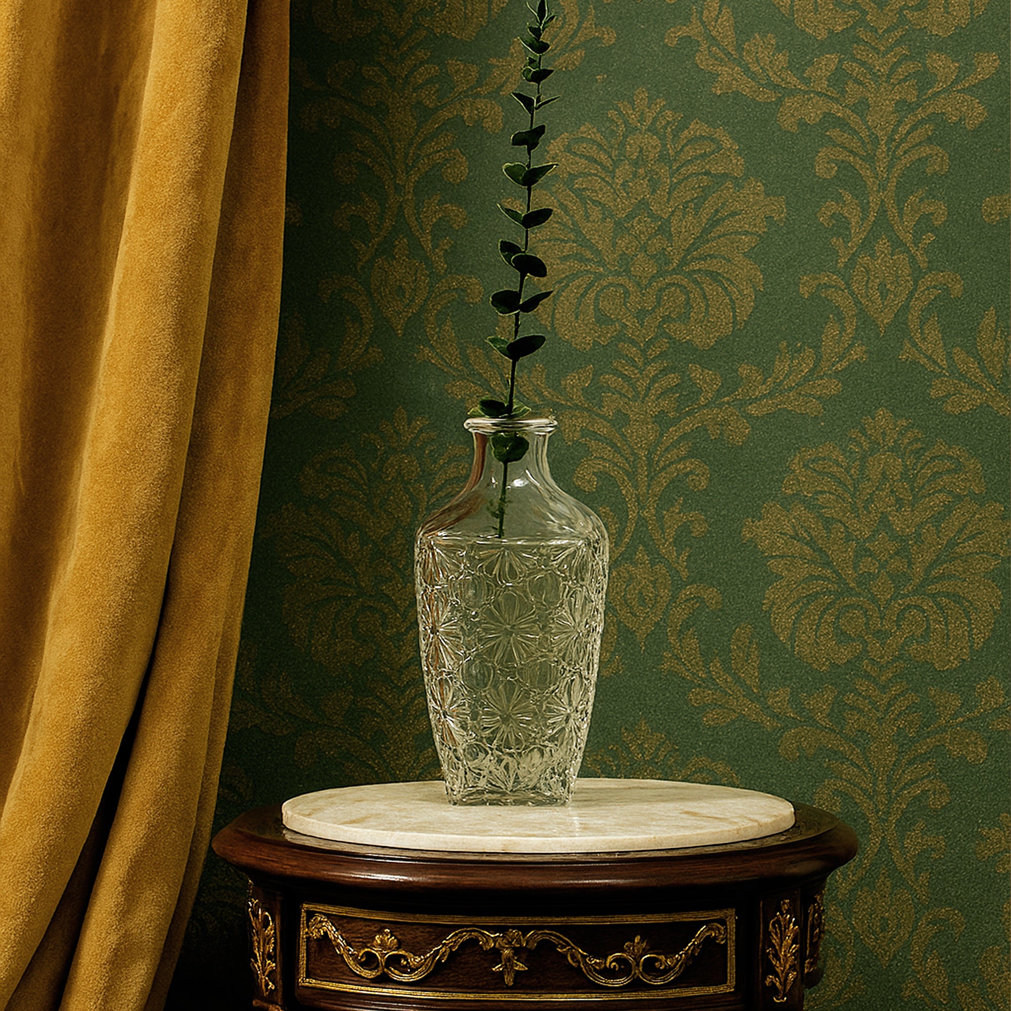 Decanter Crystal Cut Design Vase