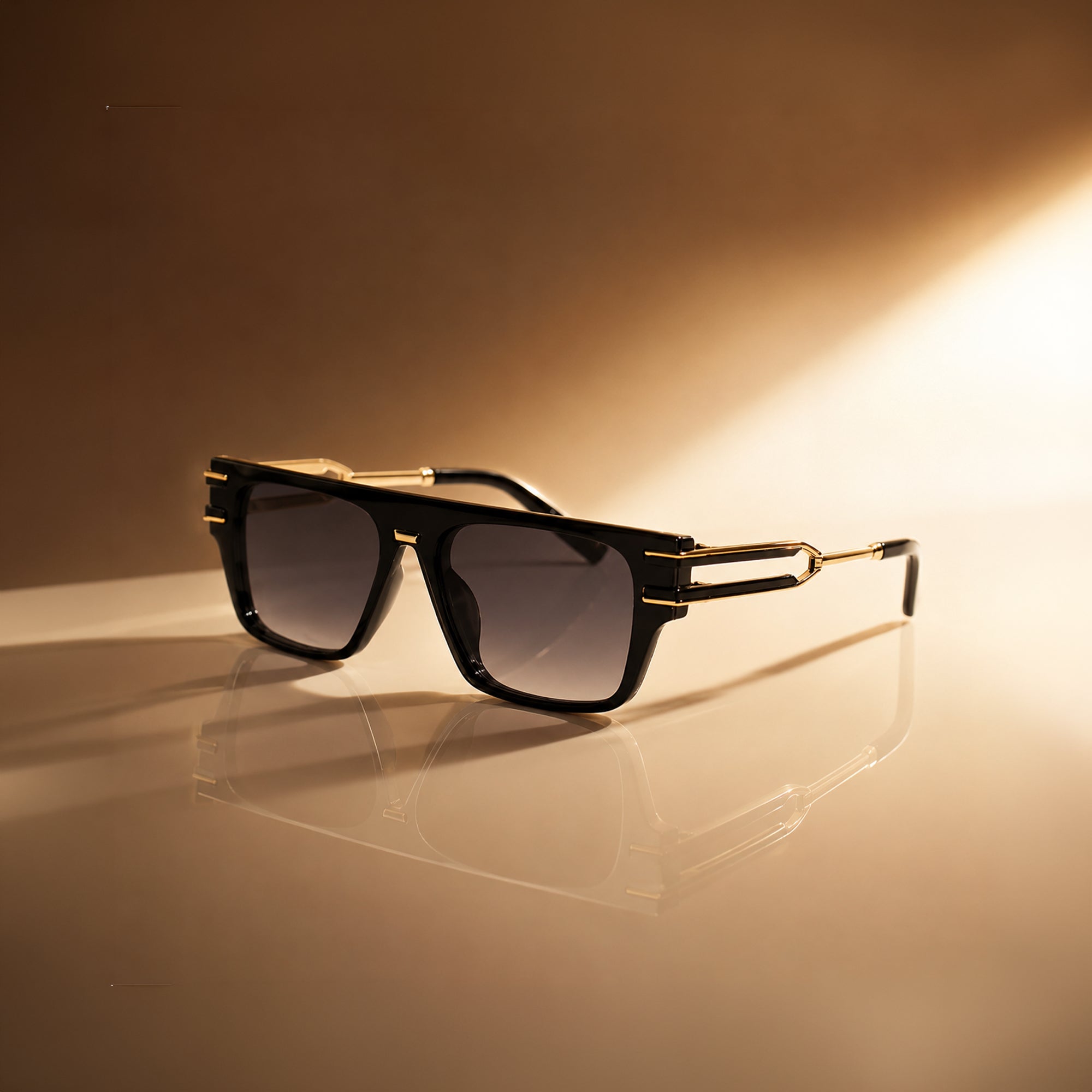 For Legends Square Black Sunglass