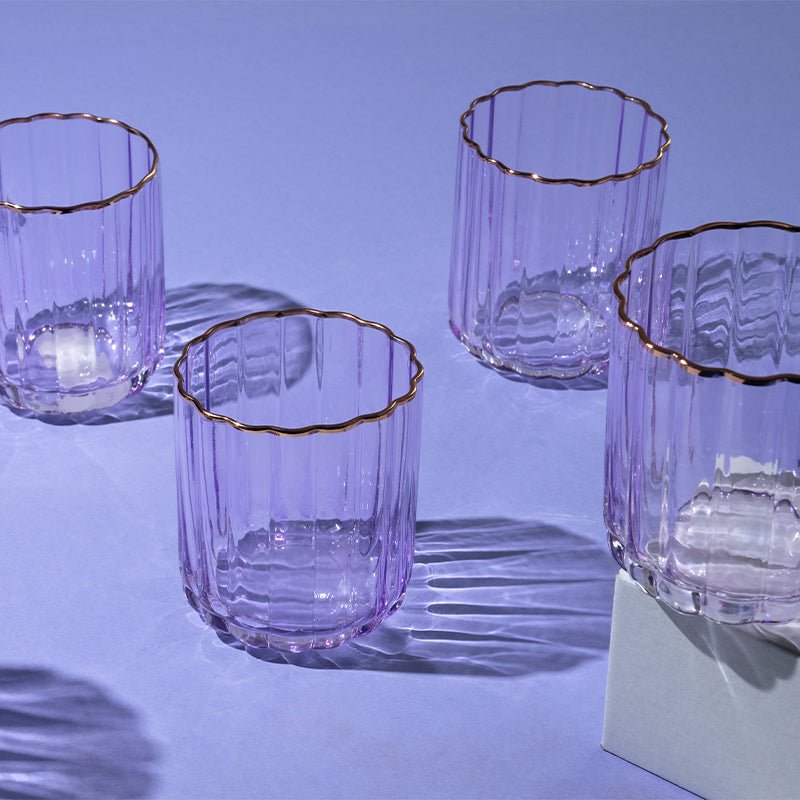 Eternal Violet Goldwave Crest Glass