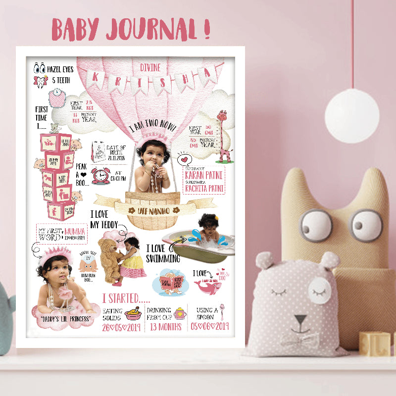 Baby Journal Frame (Personalized) Personalized Gifts VJ Impressions