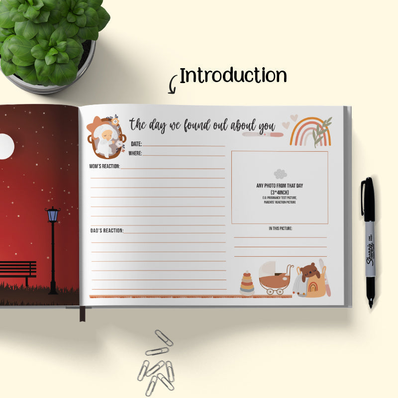 Baby Record Book - Sun, Moon & Stars Baby Record Books June Trading