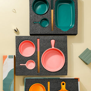 Meraz Snow White Serving Set (4 Pcs) Serving Platters The June Shop