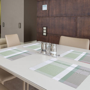 Tea Green Table Mats Set | 6 Pcs Tablemat The June Shop