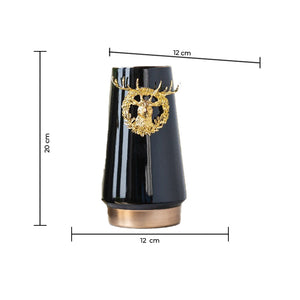 Ceramic Gold Plated Reindeer Vase Vases June Trading