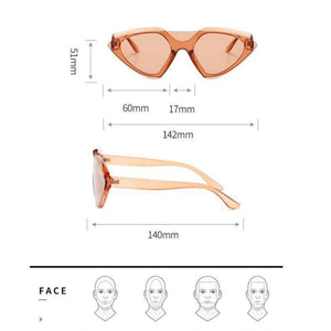 Angular Peach Pink Tint Spy Sunglass Eyewear June Trading
