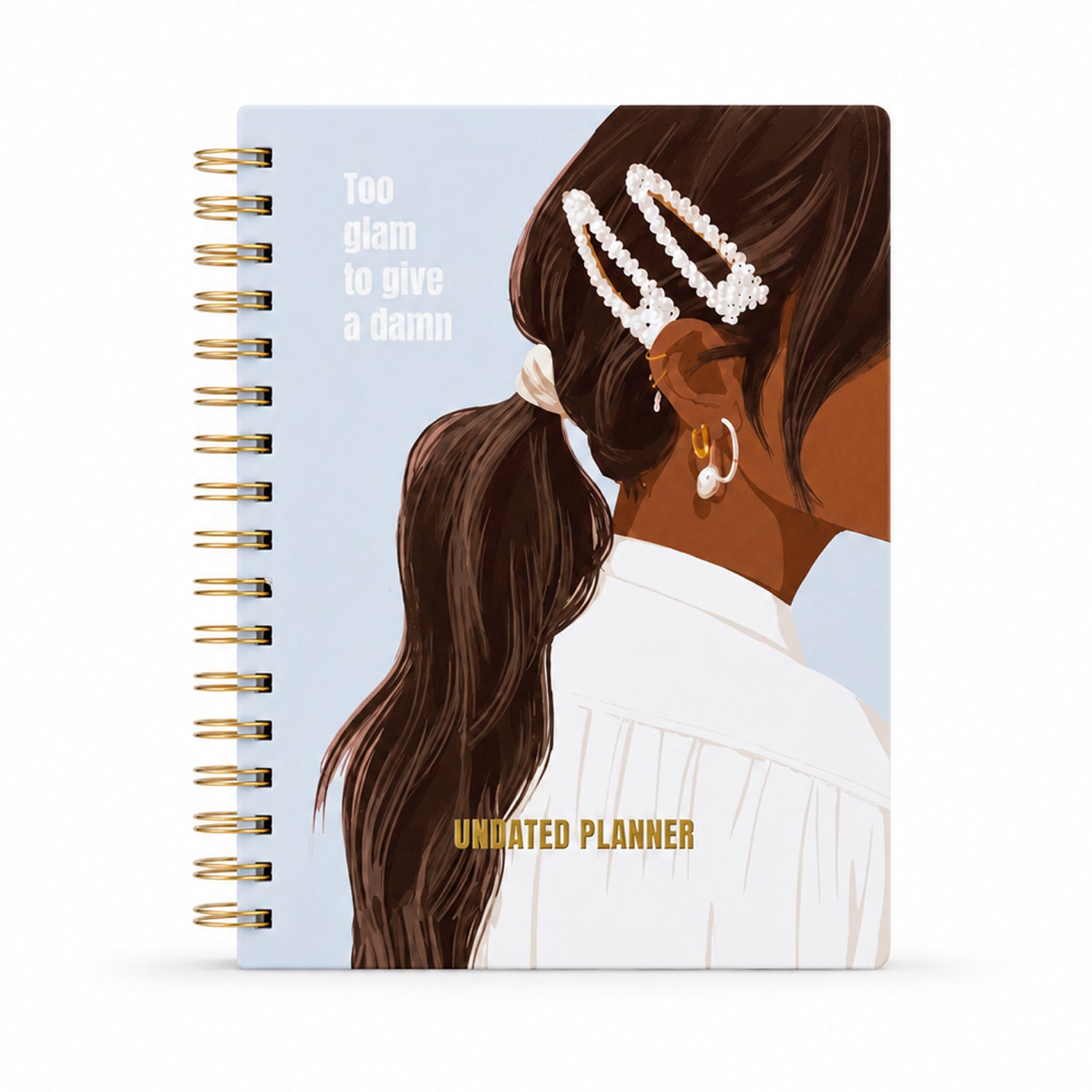 Undated Yearly Planner - Too Glam To Give A Damn + Ultimate Sticker Book