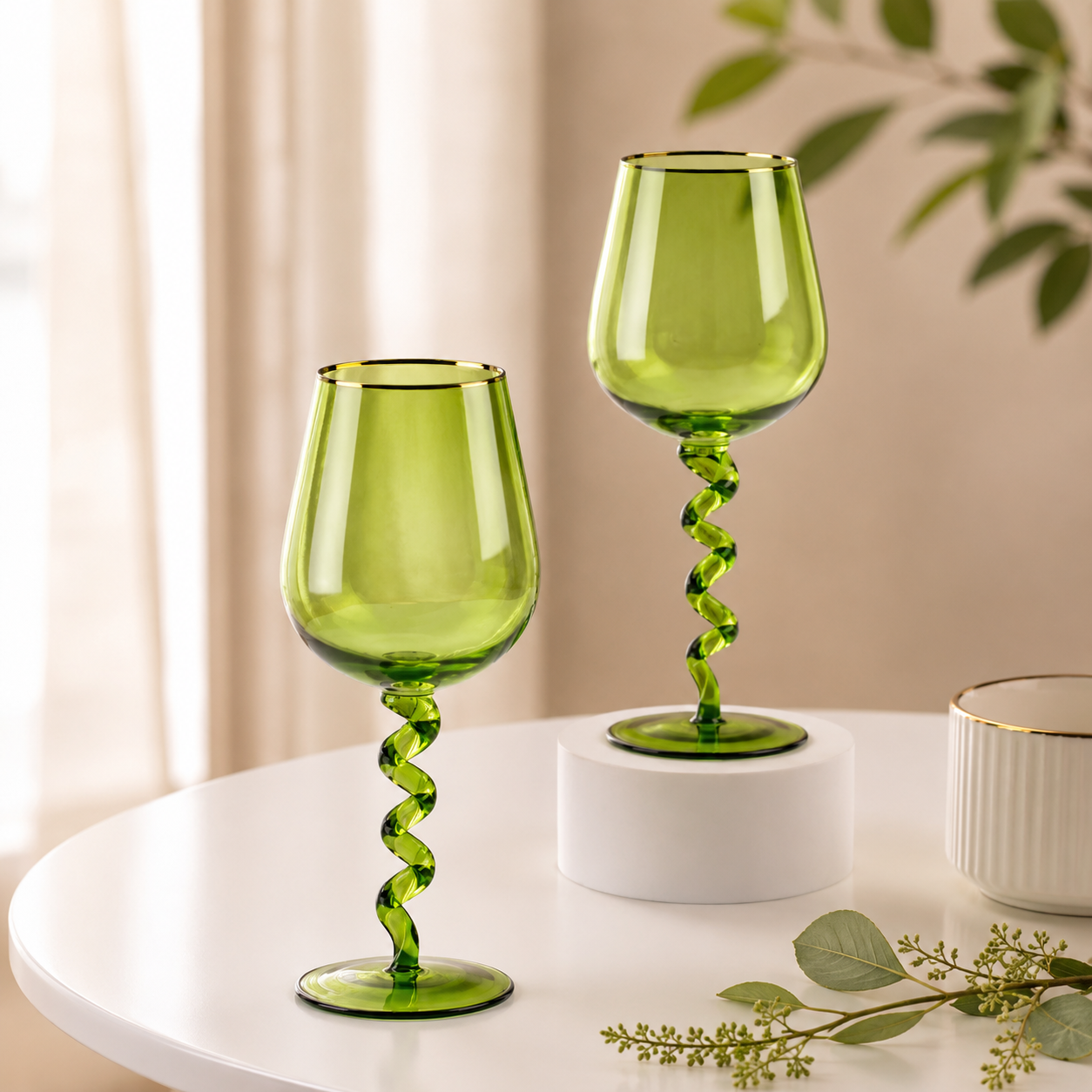 Twist of Eden Elegant Wine Glass