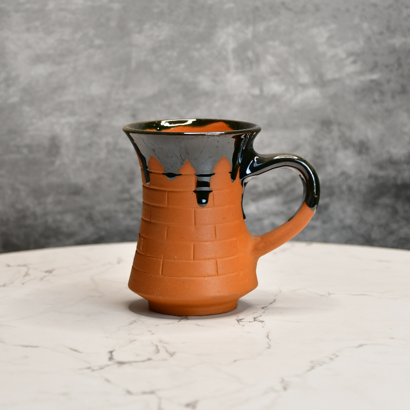 Terracotta Coffee Mug – Straight Shape (Set of 2)