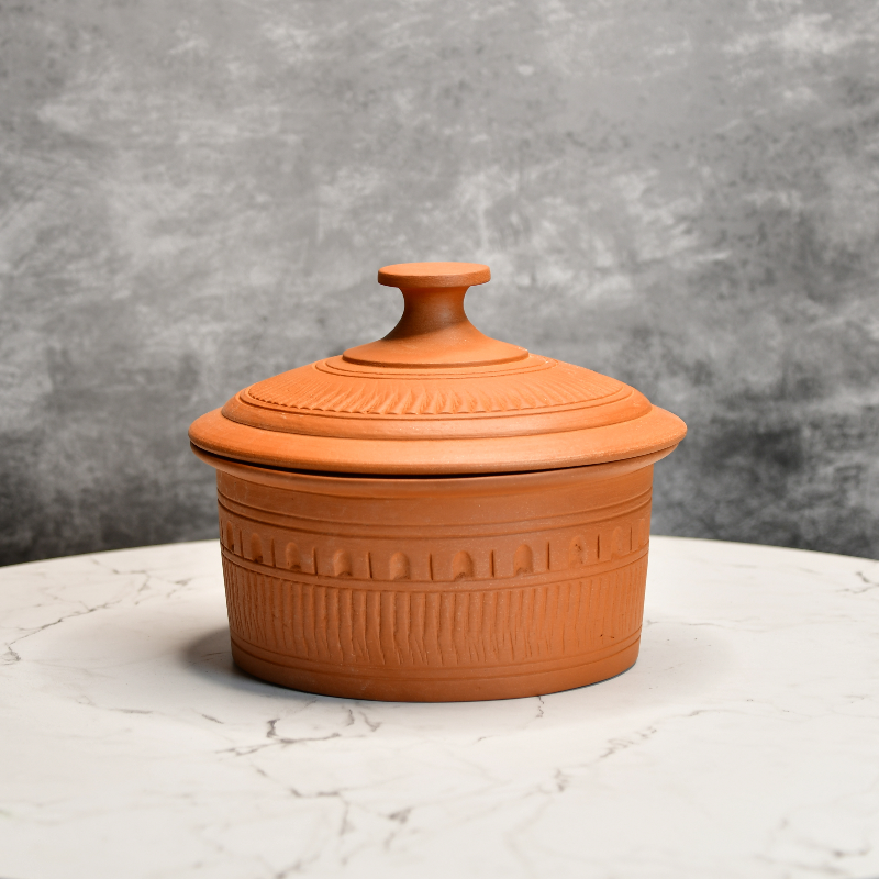 Terracotta Serveware Set With Two Small Bowls