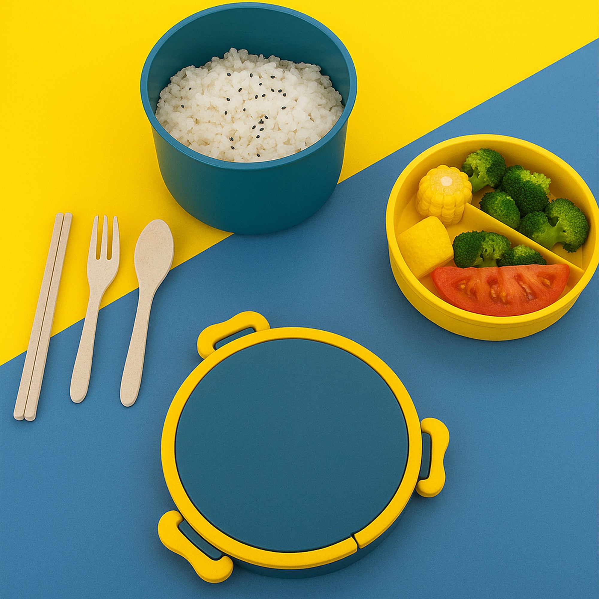 Live Simple 2-Compartment Lunch Box