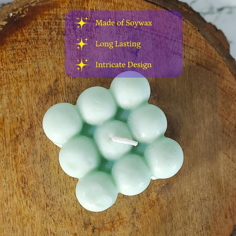 Bubble Soywax Candle Green Color