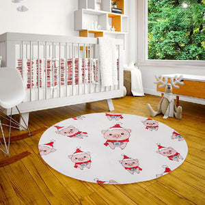Christmas Plush Rug Carpets Coral Tree