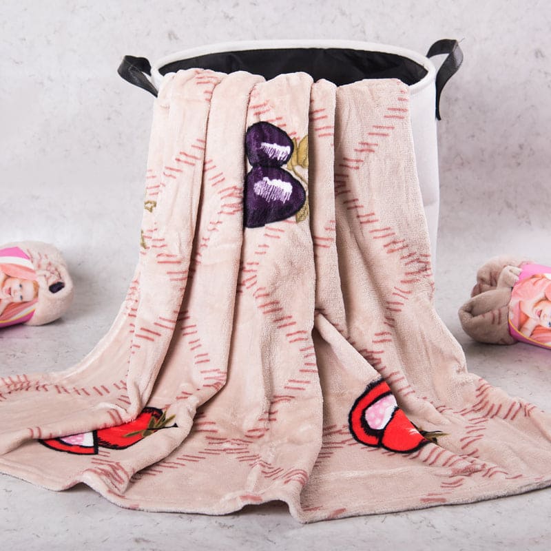 Beige Baby Blanket Baby Blanket June Trading