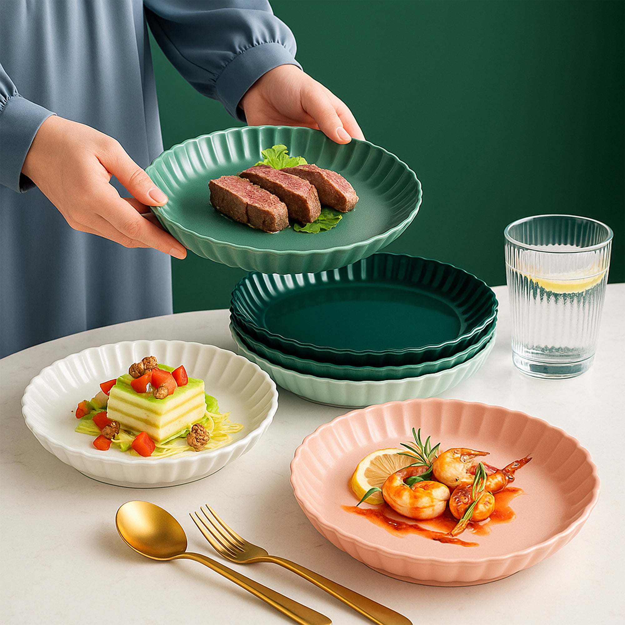 Pastel Ceramic Appetizer/Dessert Plates