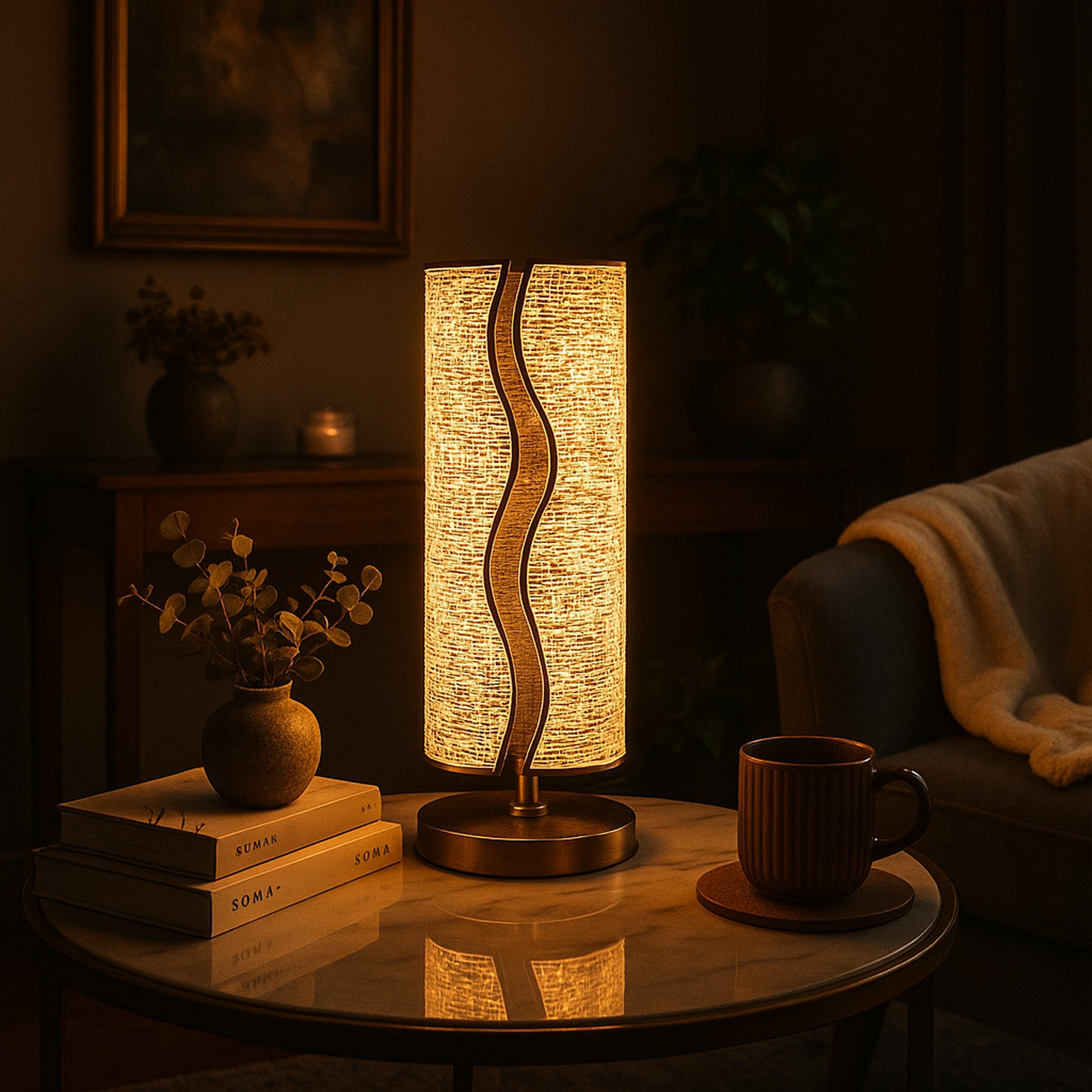 Gilded Wave Radiance Luxe Table Lamp