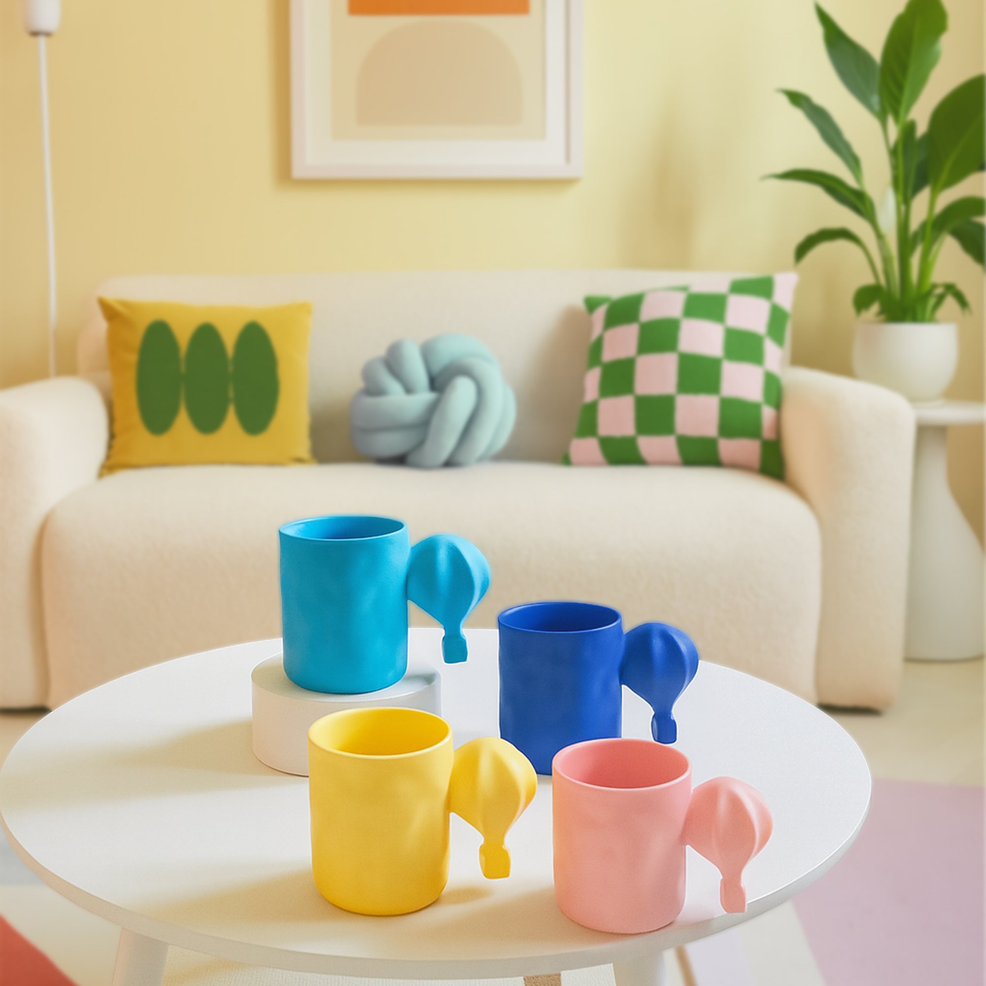 Hot Air Balloon Matte Ceramic Mug