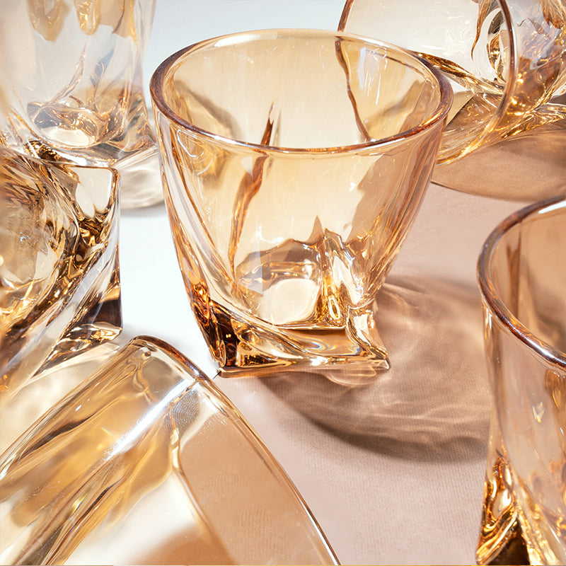 Golden Cascade Drinkware (Set Of 2, 4 & 6)