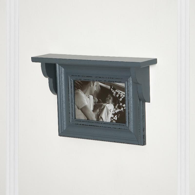 Meso Photo Frame With Wall Shelf - Grey Wood