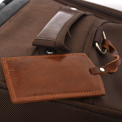 Leather Luggage Tag for Suitcases and Bags, Brown Travel Accessories Portlee   