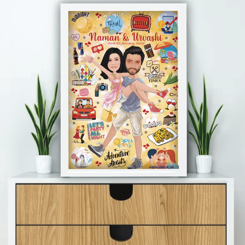 Artwork Frame (Solo/Pair/Couple/Group) Personalized Gifts VJ Impressions   