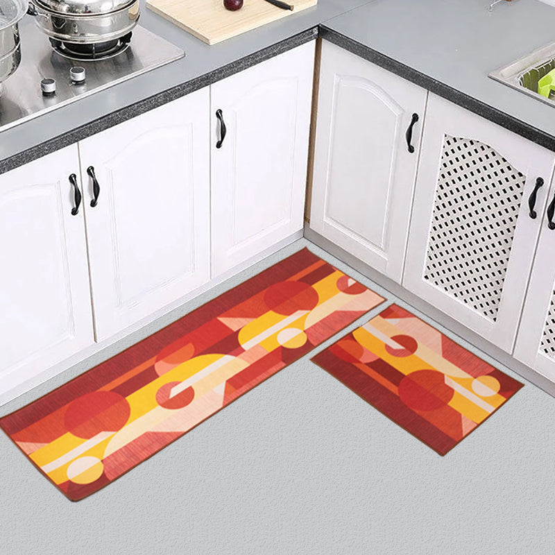Crimson Sunset Kitchen Mat (Set of 2)