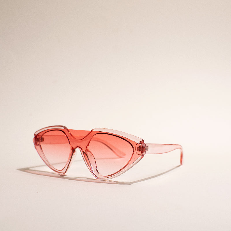 Angular Peach Pink Tint Spy Sunglass Eyewear June Trading