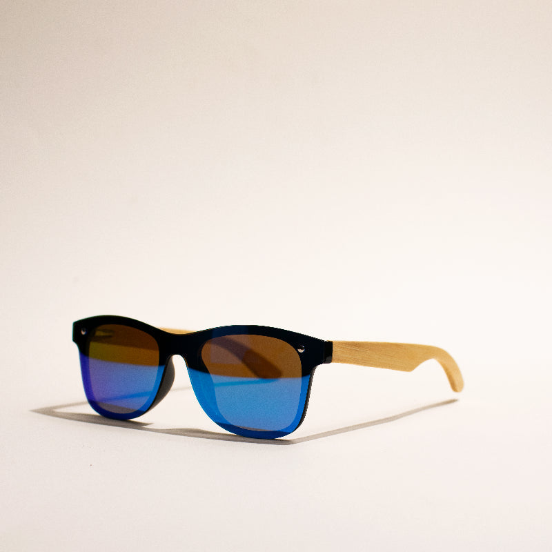 Rimless Pop Ice Blue Wayfarer Sunglass Eyewear June Trading