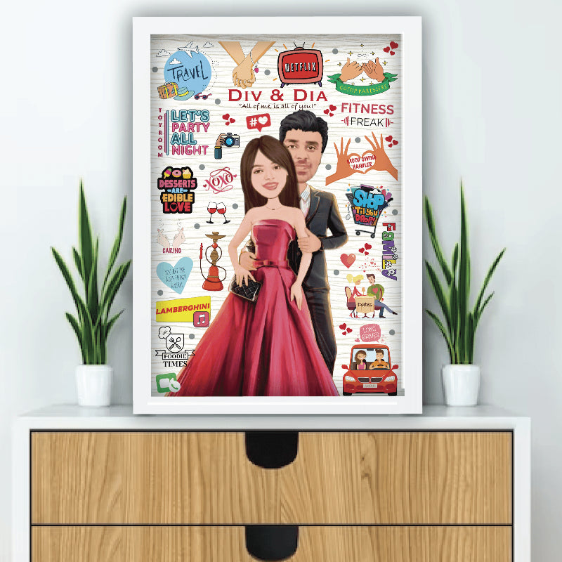 Artwork Frame (Solo/Pair/Couple/Group) Personalized Gifts VJ Impressions
