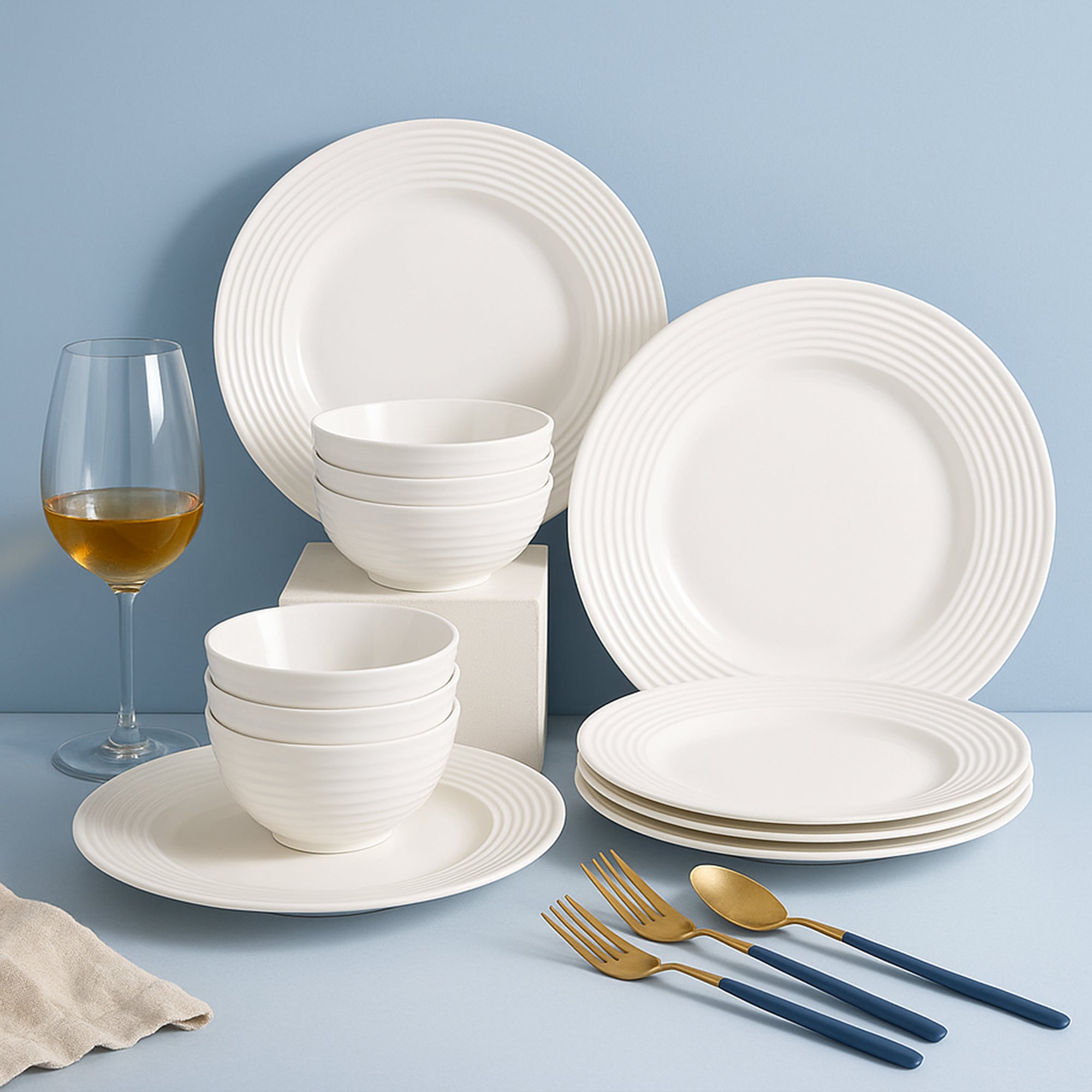 Orphic Ivory White Set Of 12