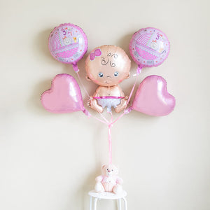Cute Baby Girl Balloon (Set) Balloon June Trading