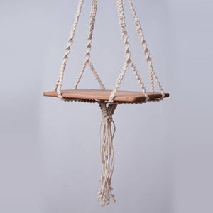 Small Macrame Wall Hanging Shelf Organizer Plant Hanger June Trading