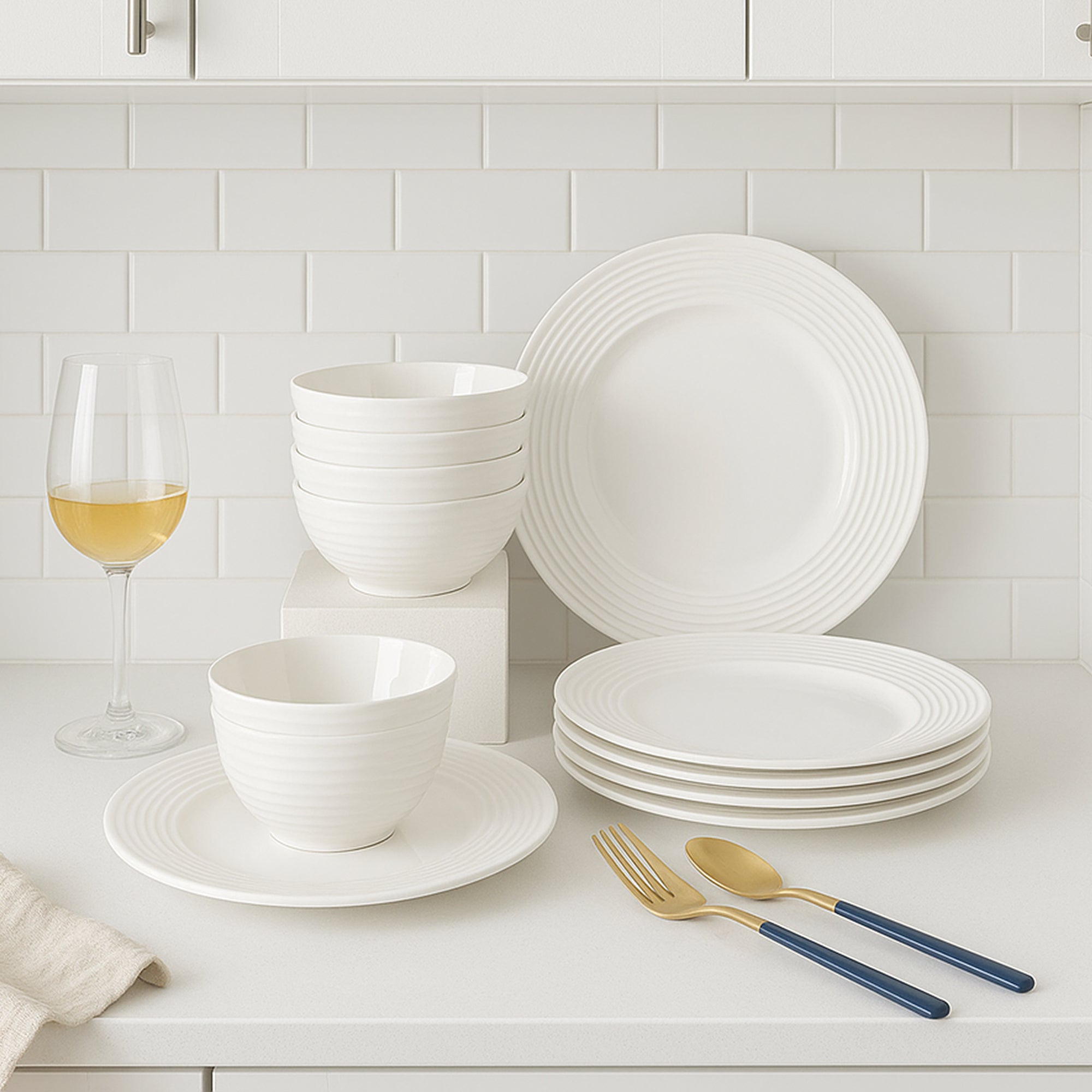 Orphic Ivory White Set Of 12