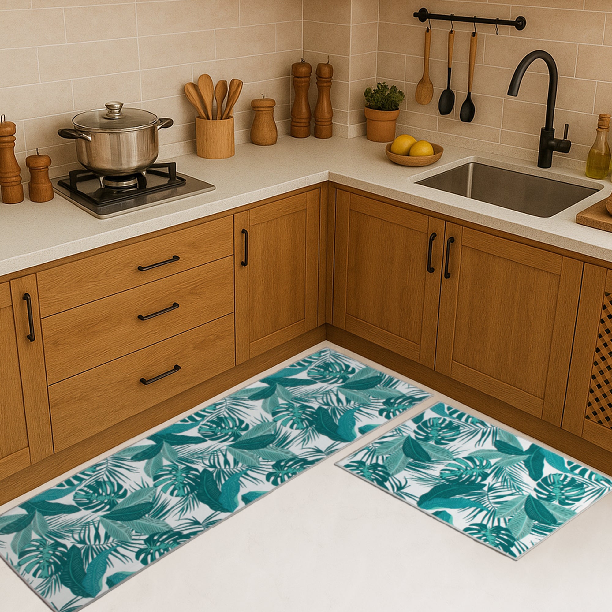 Botanical Breeze Kitchen Mat (Set of 2)